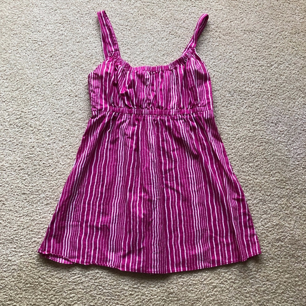 Pink and White Striped Banana Republic Blouse